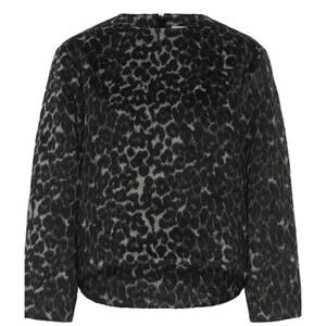 NEW INWEAR women's brunal long sleeve top in leopard green